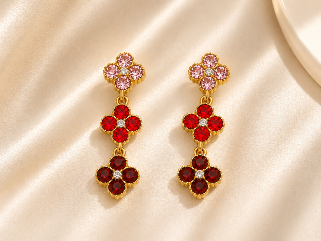 Boucle d’oreille Capri Rubis❤️